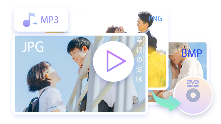 写真をスライドショーにしてDVDに焼く