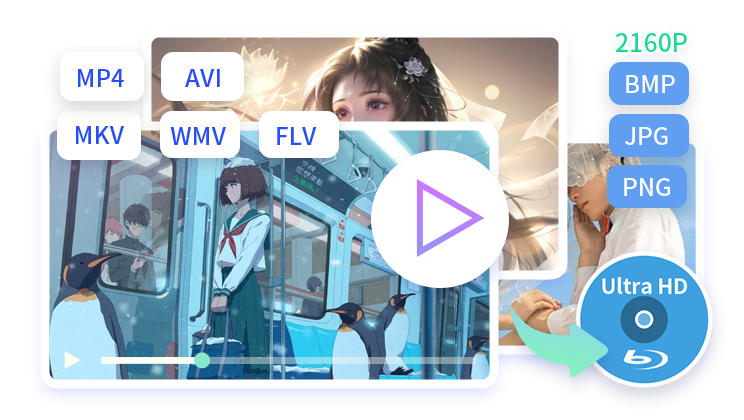 幅広いフォーマットで自由自在!どんな動画形式も簡単に4K Ultra HD Blu-rayに焼く