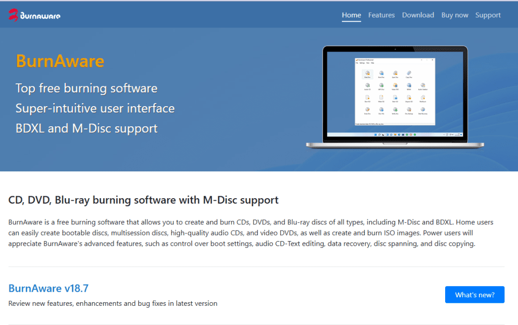 BurnAware Free 無料ブルーレイ・DVD書き込みソフト