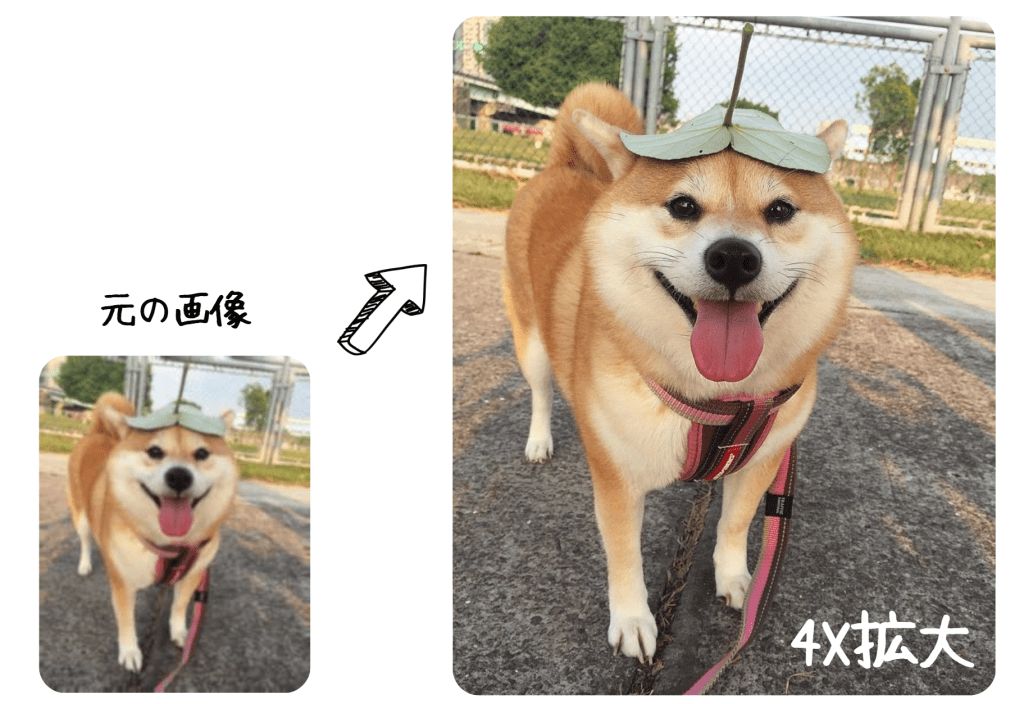 leawo-photo-enlarger使用前と使用後の比較