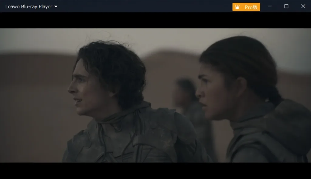 Leawo Blu-ray Playerで映画「DUNE 2)」を再生している画面