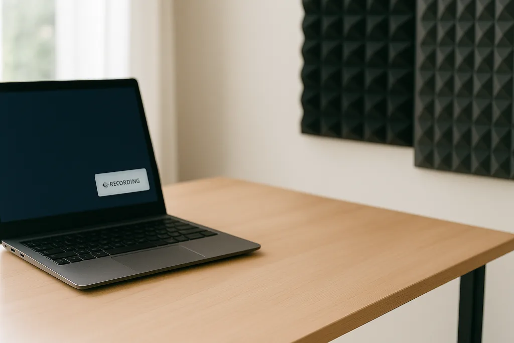 PCで音楽を録音する際の注意点をまとめた図(保存形式の選択、スリープ設定、著作権への配慮など)