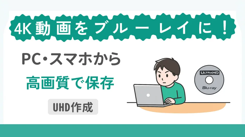4K動画をブルーレイに焼く方法を解説する画像