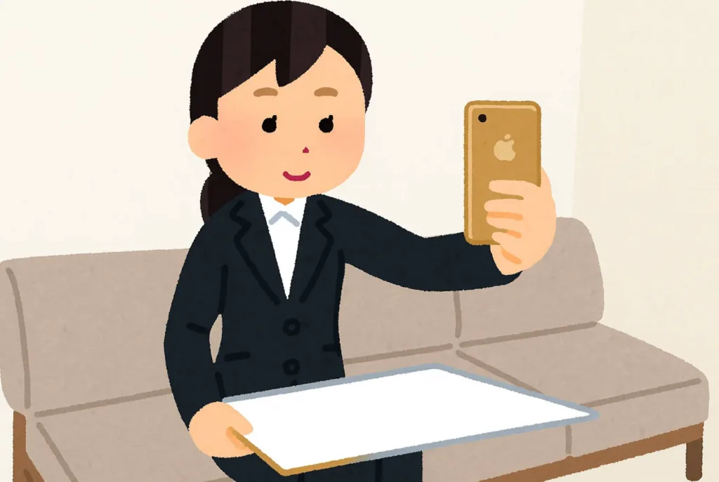 証明写真用の元データ例 スマホやデジカメで撮影