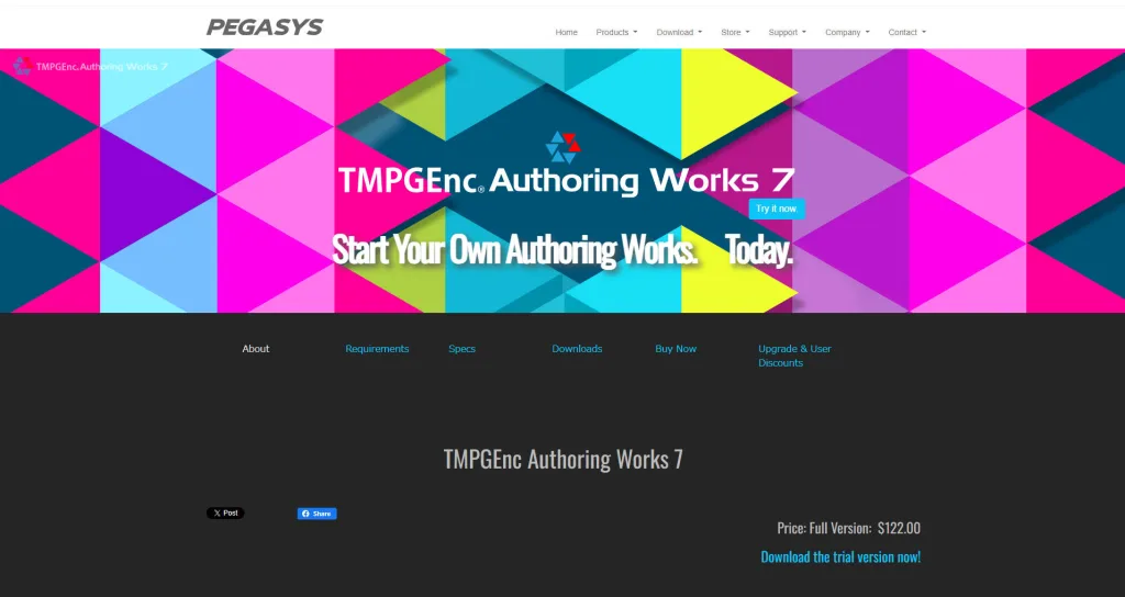 TMPGEnc Authoring Works 7のブルーレイオーサリング画面