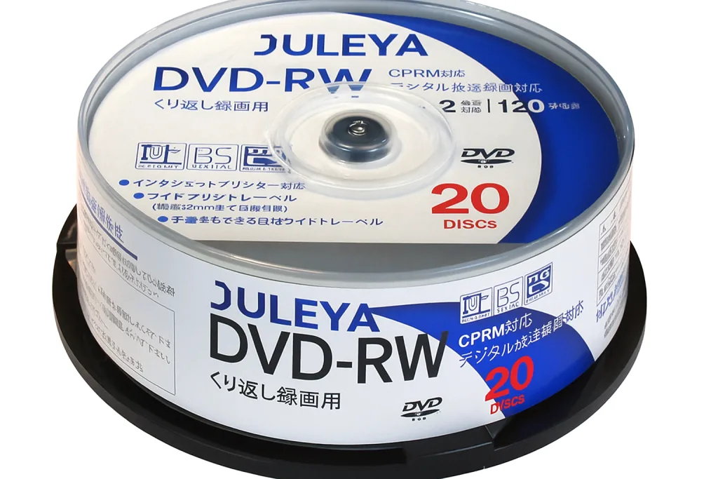 「録画用」と「CPRM対応」の文字が書かれたDVDパッケージのアップ