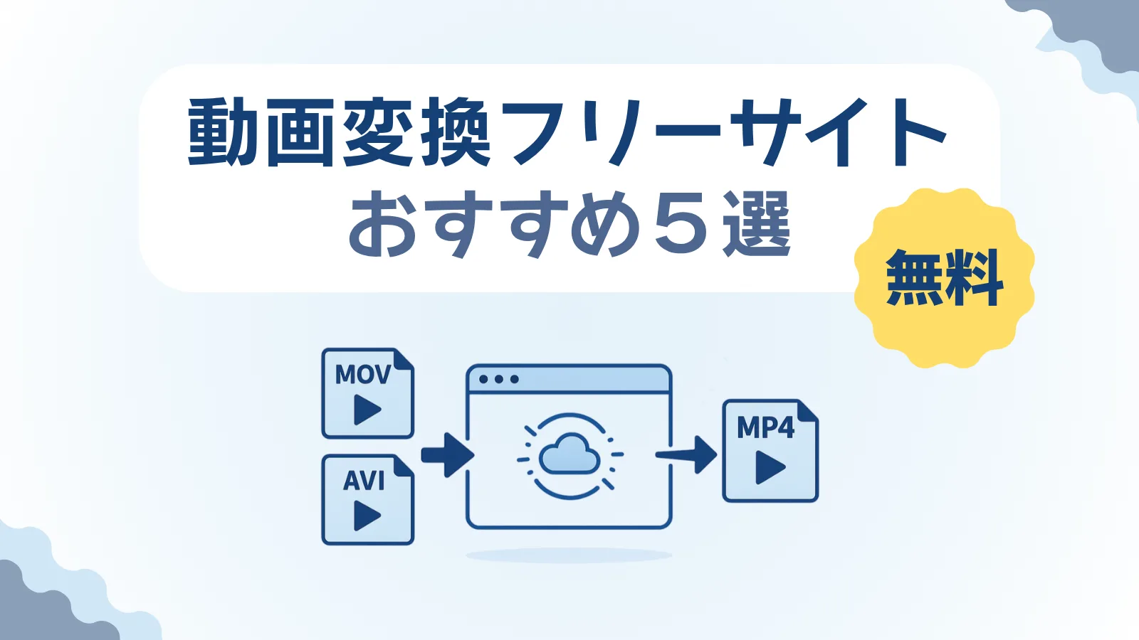 【2025年最新版】動画変換フリーサイトおすすめ5選｜安全・高画質で変換する方法も紹介