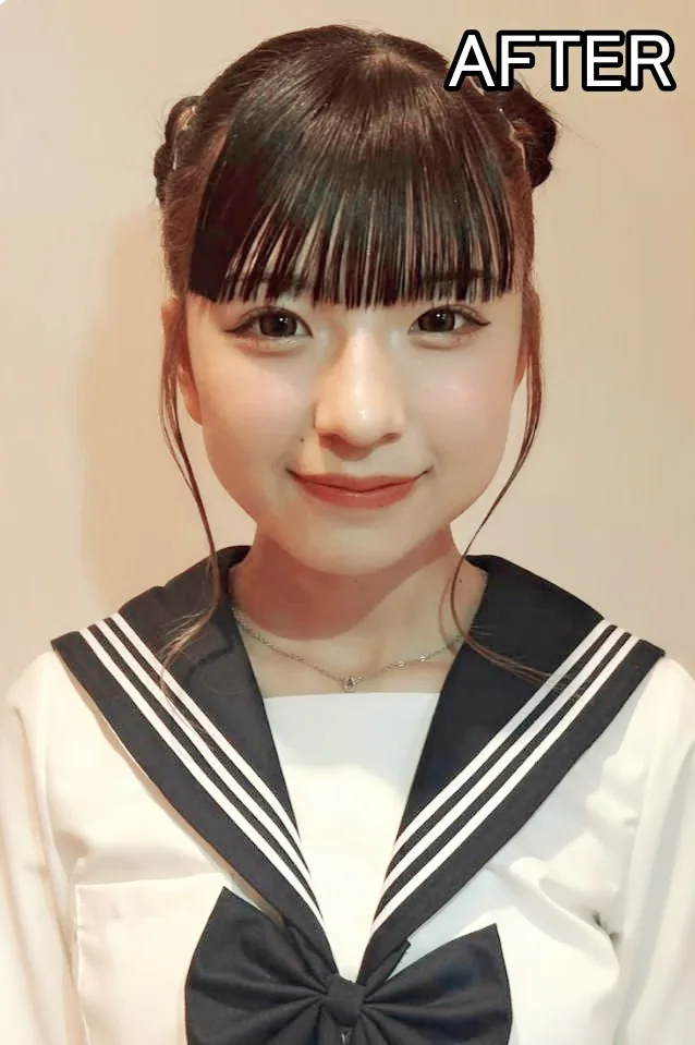 ぼやけた顔写真とAI高画質化後の鮮明な顔写真の比較 after